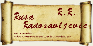 Rusa Radosavljević vizit kartica